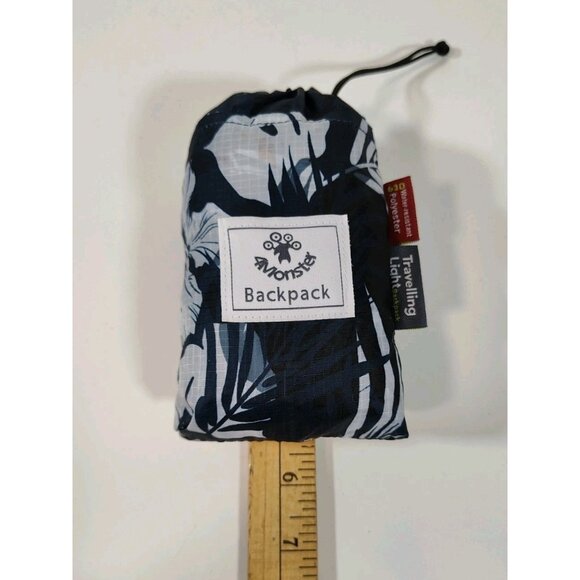 4Monster 63D Traveling Light Packable Backpack Water Resistant 16L Hawaiian Blue - Picture 8 of 8